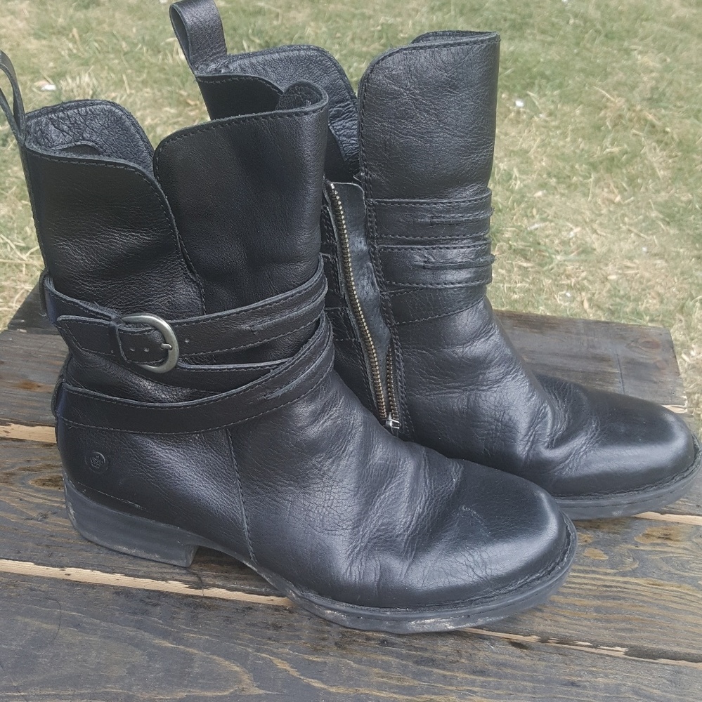 Leather boots